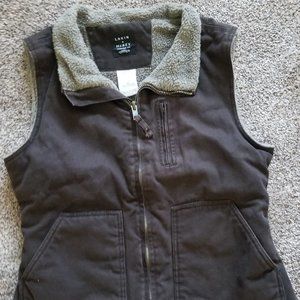 Women's Lakin McKey Trading Post Sherpa Lined Insulated Canvas Vest Small